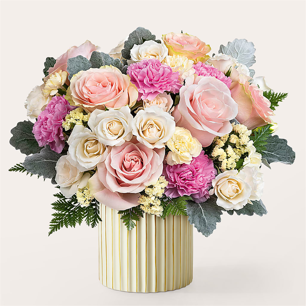 Blissful Moments Bouquet with Ivory Vase – WENDT'S FLORIST & GIFTS, Duncansville PA
