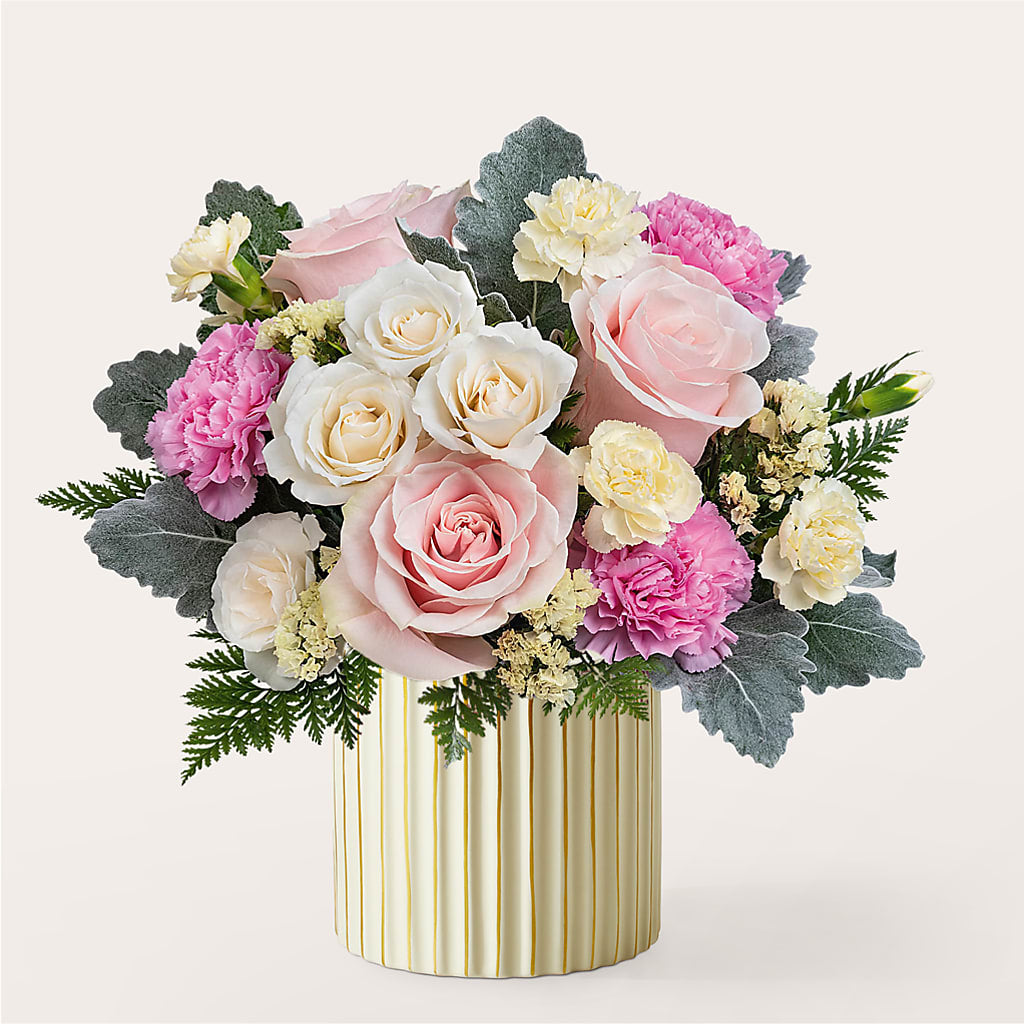 Blissful Moments Bouquet with Ivory Vase – WENDT'S FLORIST & GIFTS, Duncansville PA