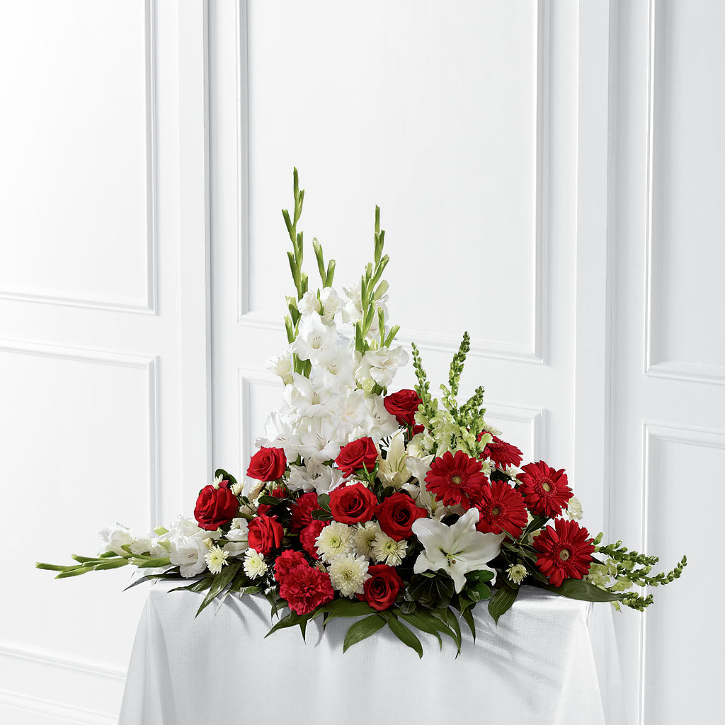 Crimson & White Arrangement – WENDT'S FLORIST & GIFTS, Duncansville PA