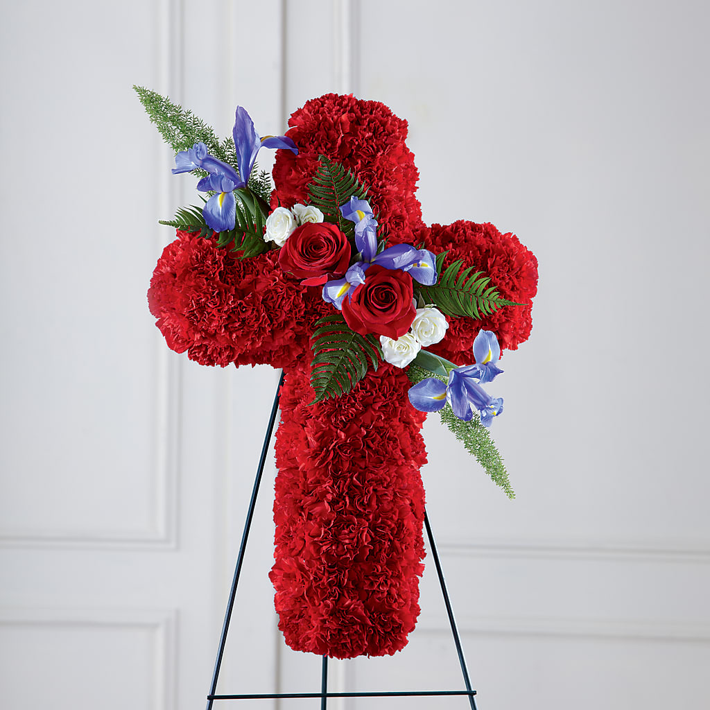 Faithful Hero Floral Cross – WENDT'S FLORIST & GIFTS, Duncansville PA