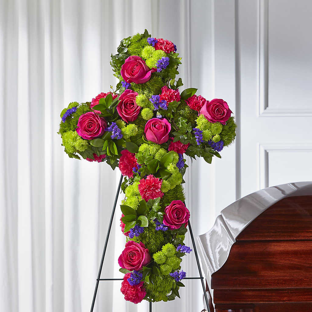 Tribute Rose Floral Cross – WENDT'S FLORIST & GIFTS, Duncansville PA
