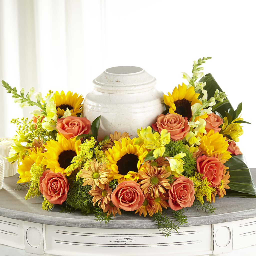 Faithful Sunflower Cremation Adornment – WENDT'S FLORIST & GIFTS, Duncansville PA