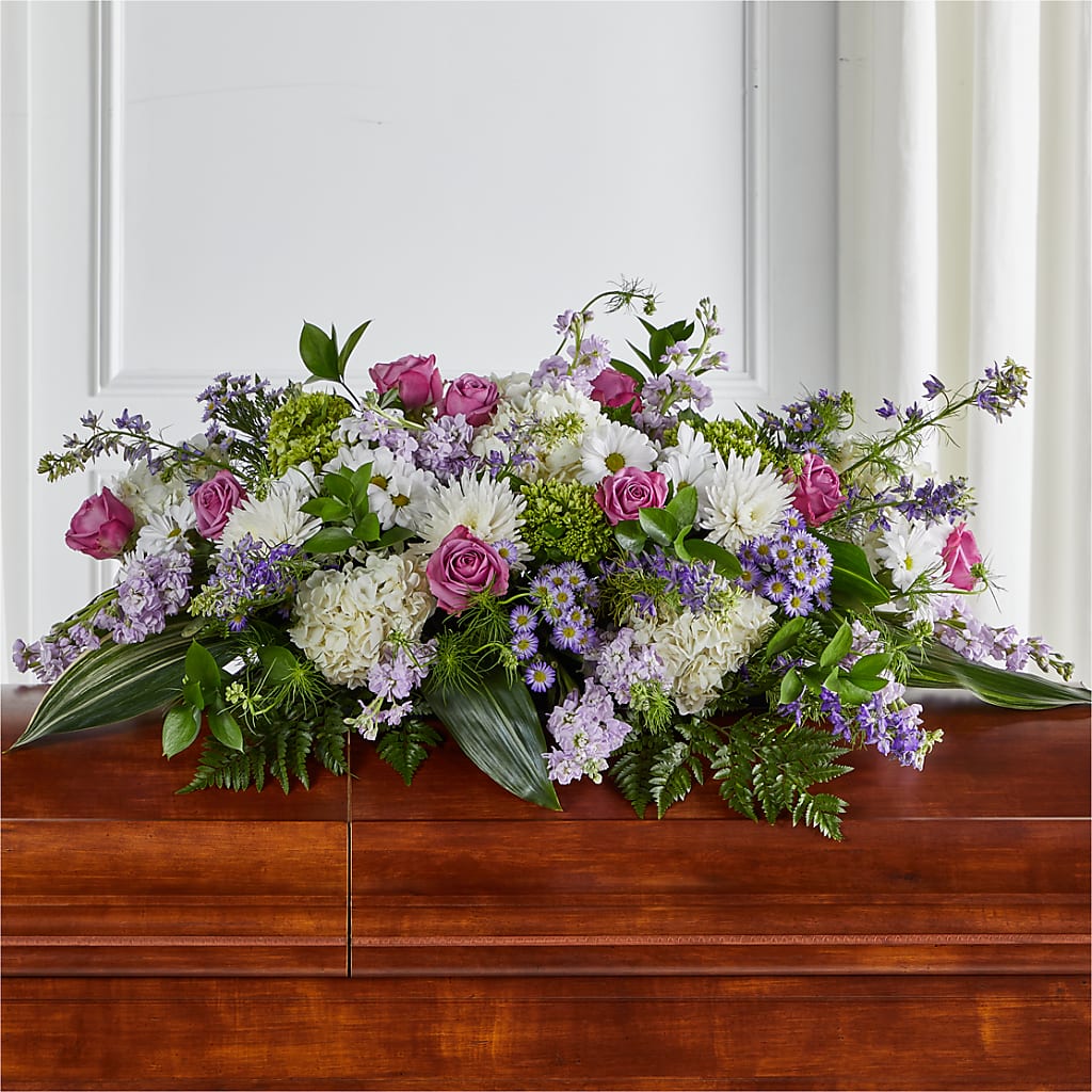 Meadows of Serenity Casket Spray – WENDT'S FLORIST & GIFTS, Duncansville PA