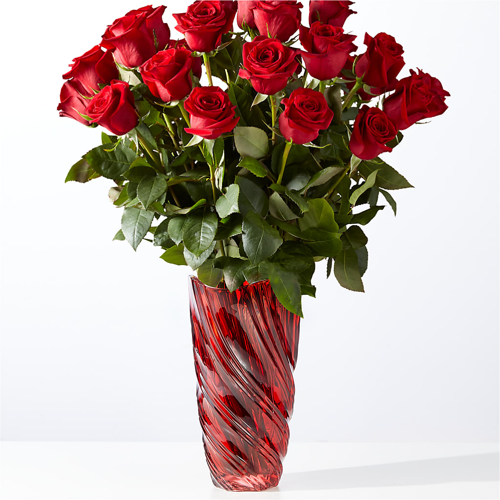 Classic Love Red Rose Bouquet with Luxe Swirl Vase – WENDT'S FLORIST & GIFTS, Duncansville PA