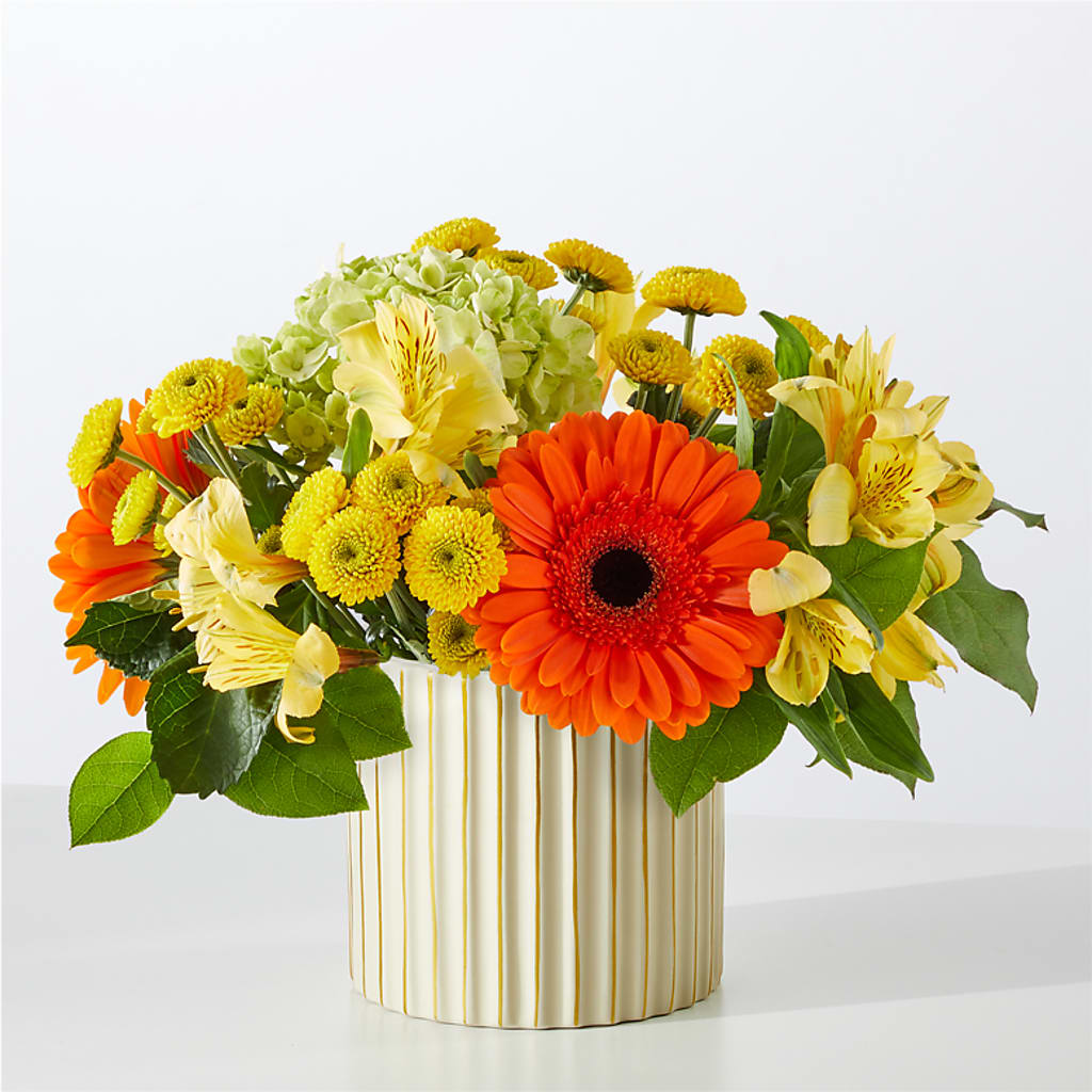 Autumn Sunshine Bouquet with Ivory Vase – WENDT'S FLORIST & GIFTS, Duncansville PA