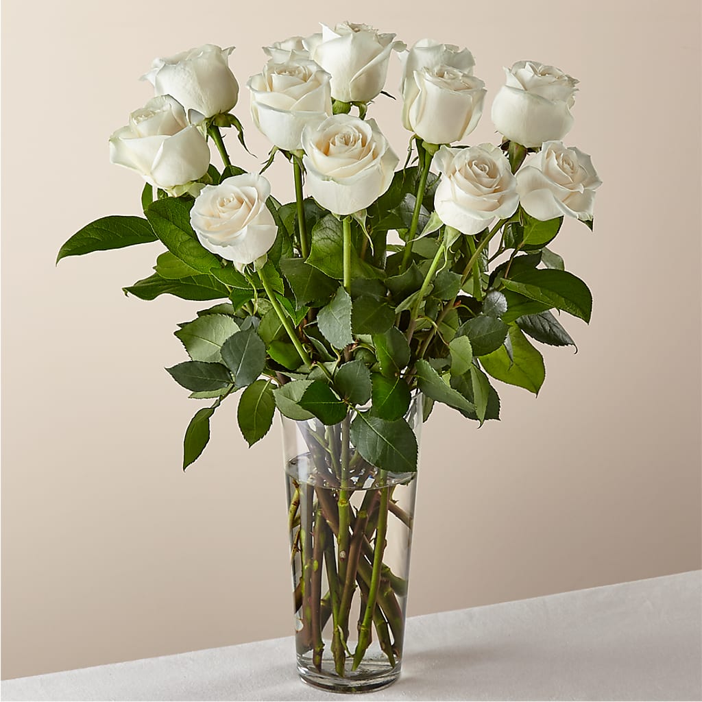 Long Stem White Rose Bouquet – WENDT'S FLORIST & GIFTS, Duncansville PA