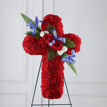 Faithful Hero Floral Cross – WENDT'S FLORIST & GIFTS, Duncansville PA