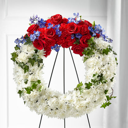 Patriotic Passion Wreath – WENDT'S FLORIST & GIFTS, Duncansville PA