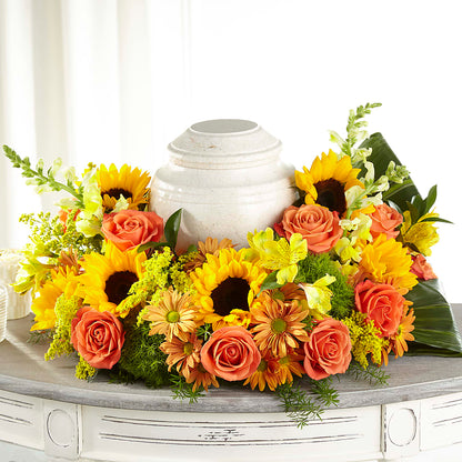 Faithful Sunflower Cremation Adornment – WENDT'S FLORIST & GIFTS, Duncansville PA