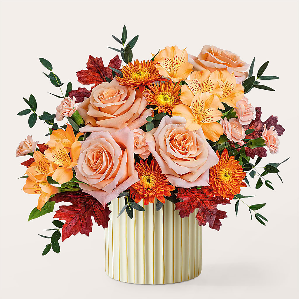 Spiced Latte Bouquet with Ivory Vase – WENDT'S FLORIST & GIFTS, Duncansville PA