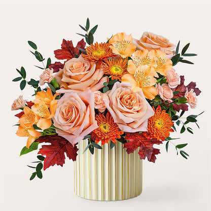 Spiced Latte Bouquet with Ivory Vase – WENDT'S FLORIST & GIFTS, Duncansville PA