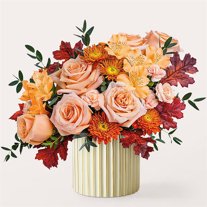 Spiced Latte Bouquet with Ivory Vase – WENDT'S FLORIST & GIFTS, Duncansville PA
