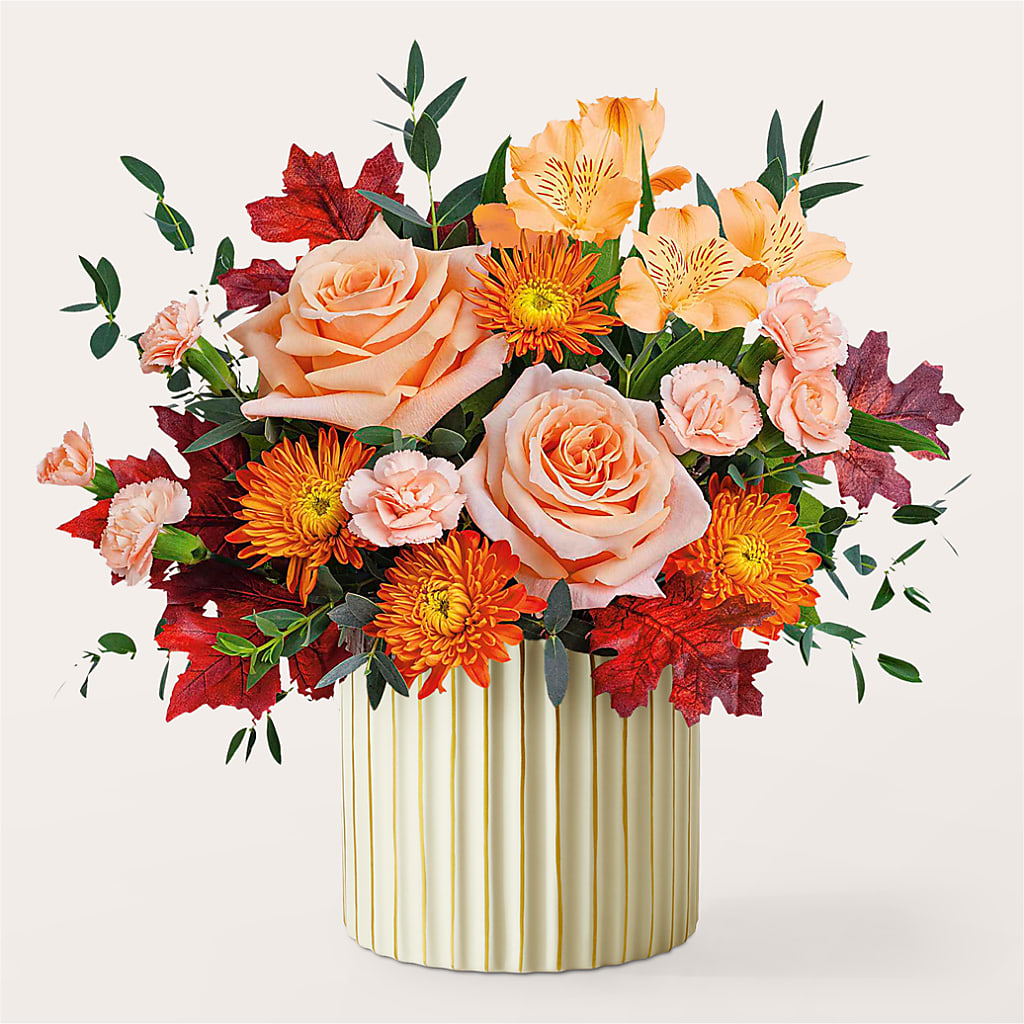 Spiced Latte Bouquet with Ivory Vase – WENDT'S FLORIST & GIFTS, Duncansville PA