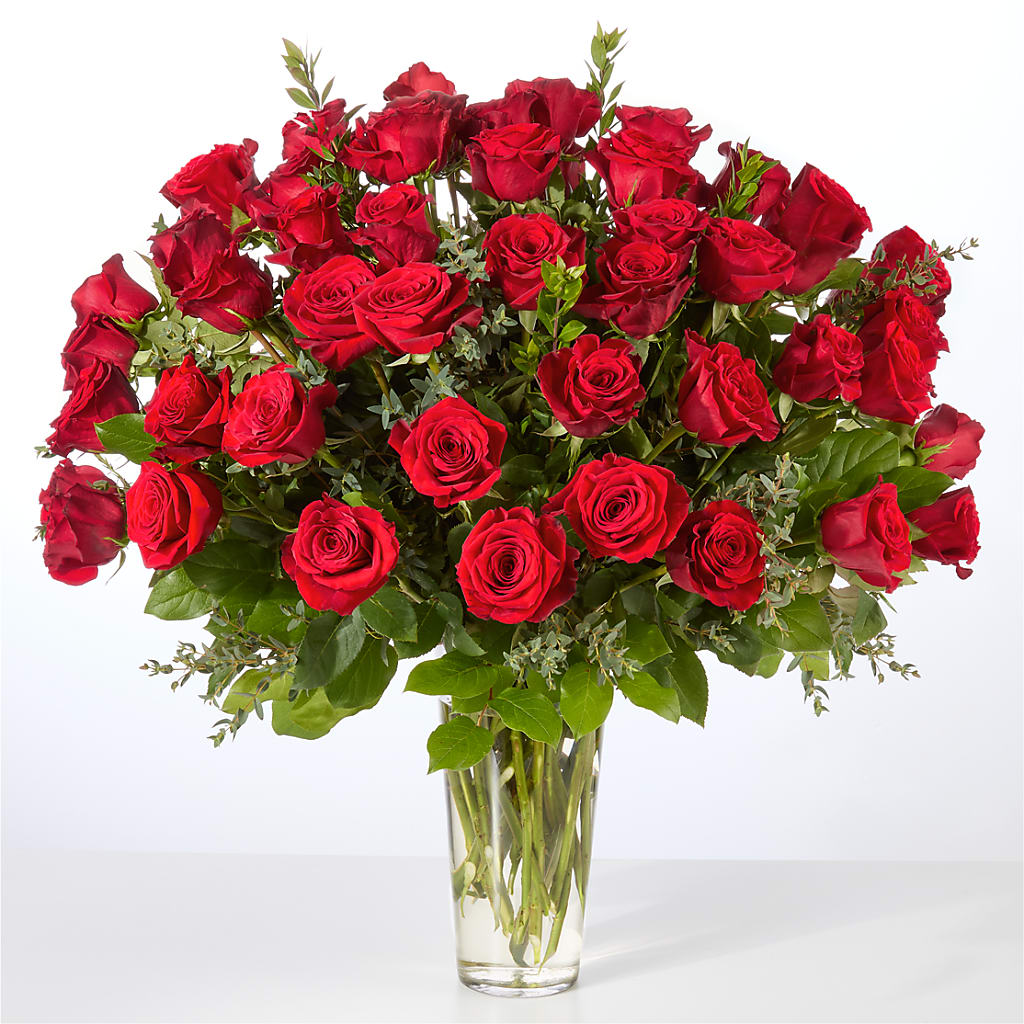 Forever Yours Fifty Stem Red Rose Bouquet – WENDT'S FLORIST & GIFTS, Duncansville PA