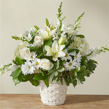 Load image into Gallery viewer, Ivory Elegance Floral Basket
