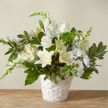 Load image into Gallery viewer, Ivory Elegance Floral Basket
